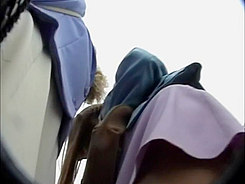 Mouth watering student upskirt