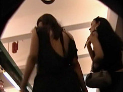 Busy shopping girls star in upskirt video